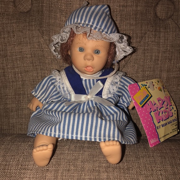 NWT Lot of 3 Vintage GiGo 8.5” Bean Bag Palm Dolls. All have complete - Picture 2 of 8